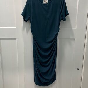 Ampersand Teal Midi Dress